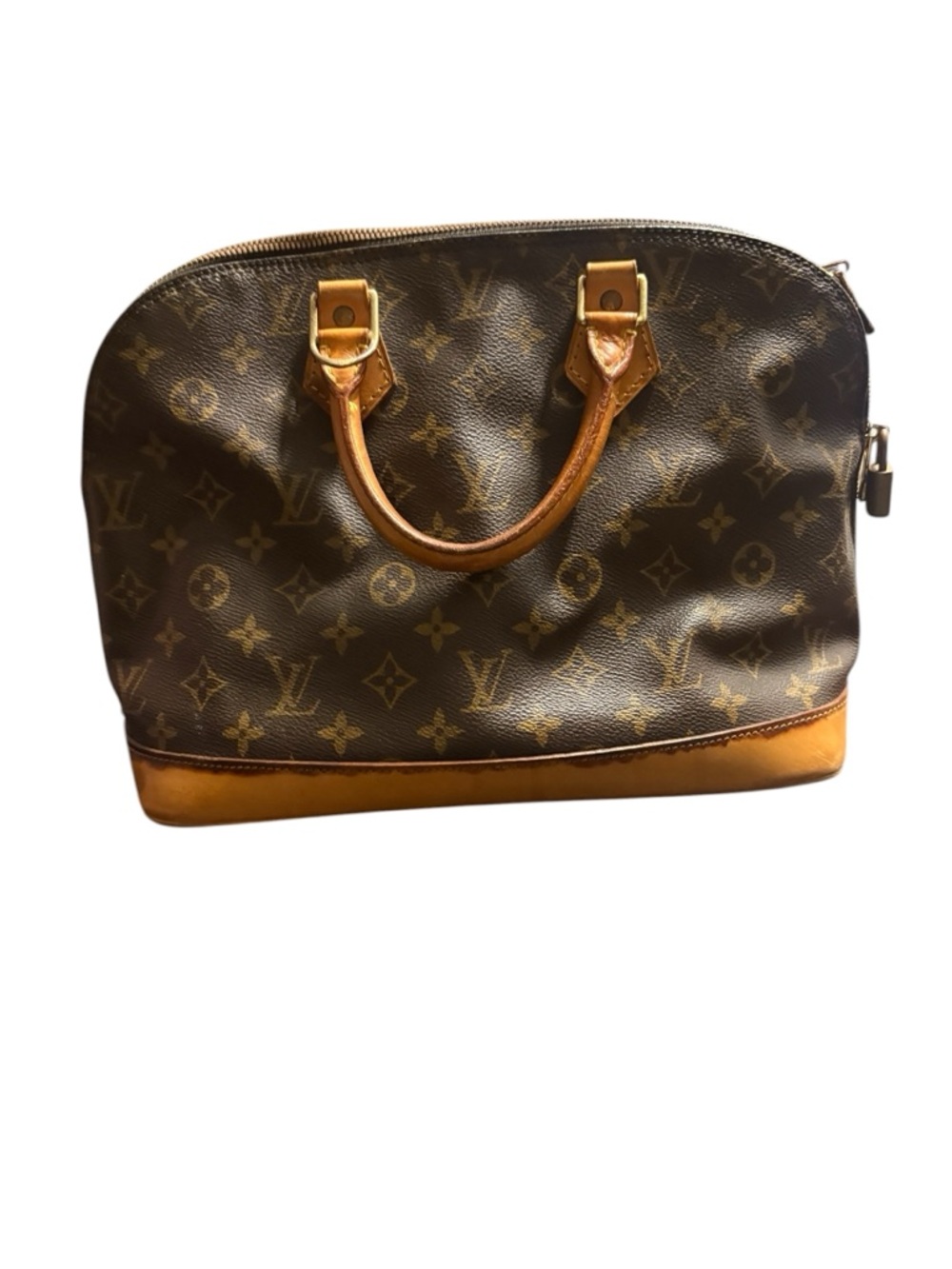 Louis Vuitton Brown Monogram Alma-Style Satchel with Vachetta Trim - Picture 2 of 16